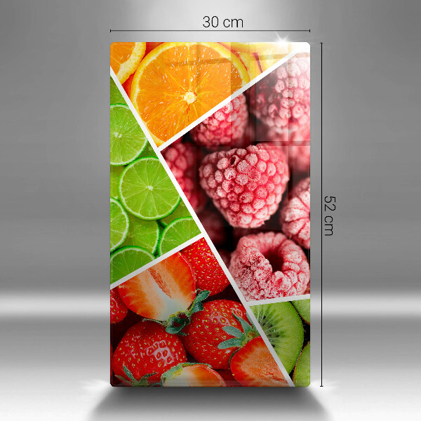 Glass worktop saver Colorful fruit