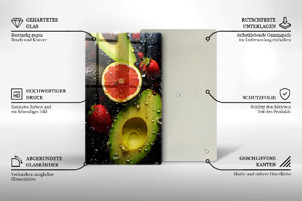 Glass worktop saver Fruits and vegetables