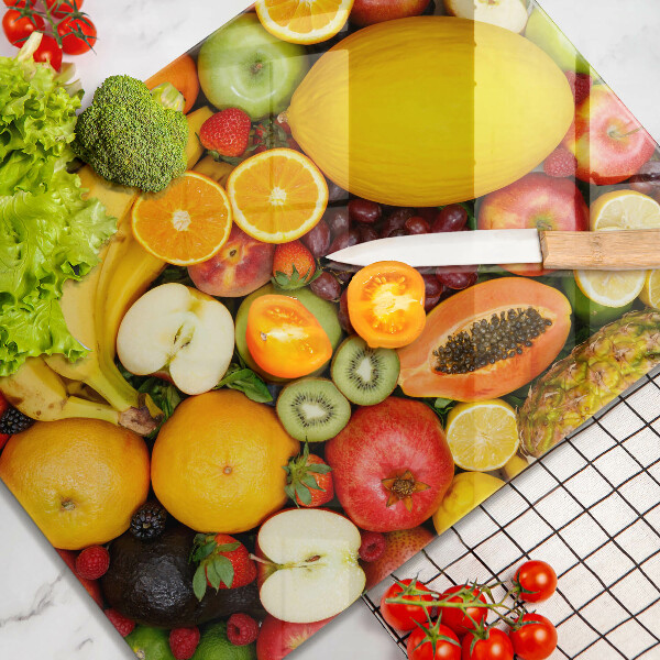 Glass worktop saver Fruit collection