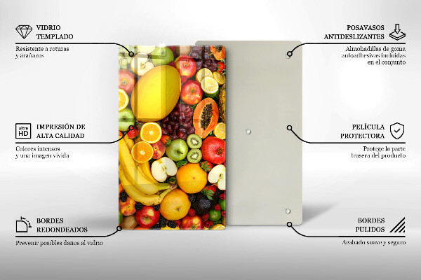 Glass worktop saver Fruit collection