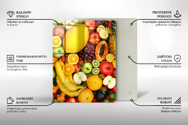 Glass worktop saver Fruit collection