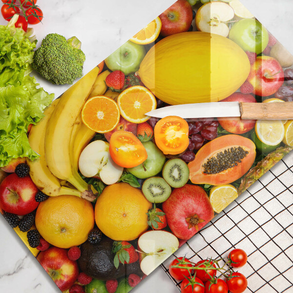 Glass worktop saver Fruit collection