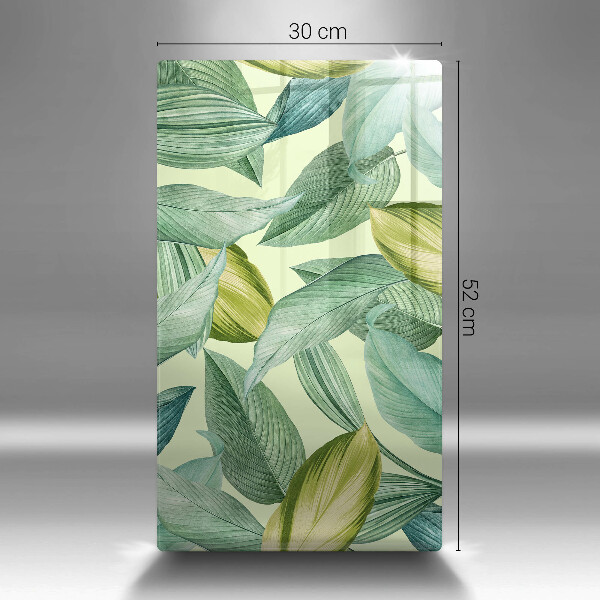 Glass worktop saver Green tropical leaves