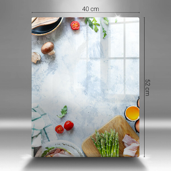 Glass worktop saver Ingredients in the kitchen