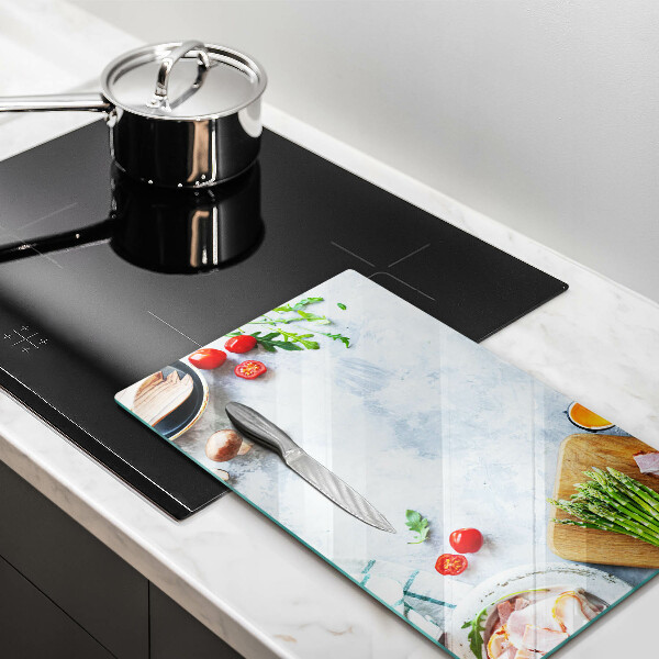 Glass worktop saver Ingredients in the kitchen