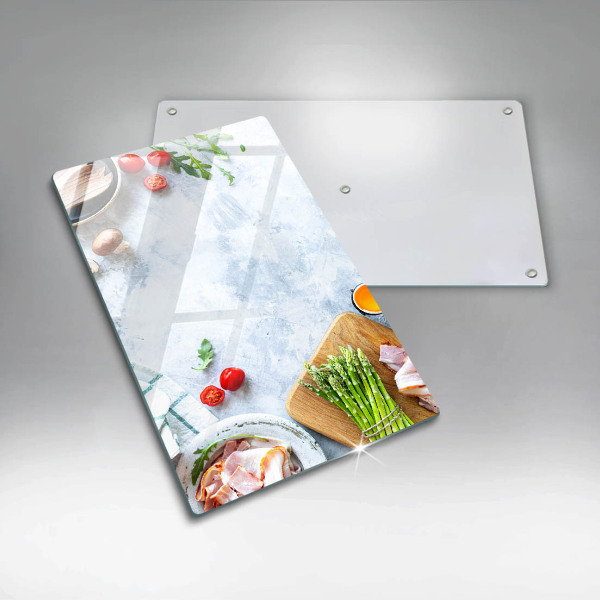 Glass worktop saver Ingredients in the kitchen