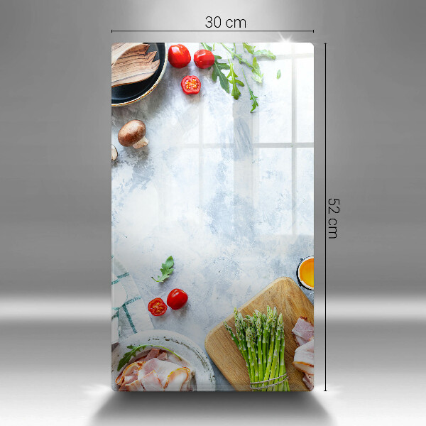 Glass worktop saver Ingredients in the kitchen