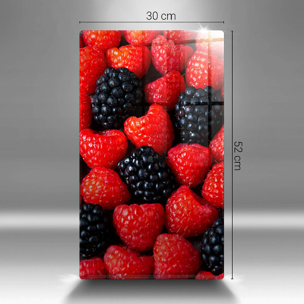Glass worktop saver Raspberries and blackberries