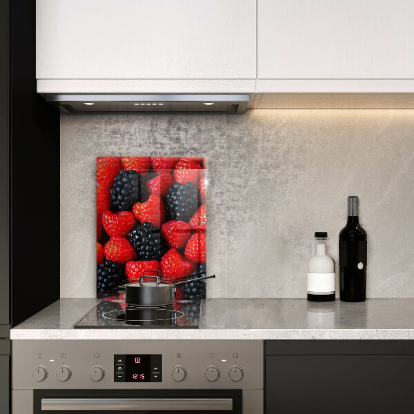 Glass worktop saver Raspberries and blackberries