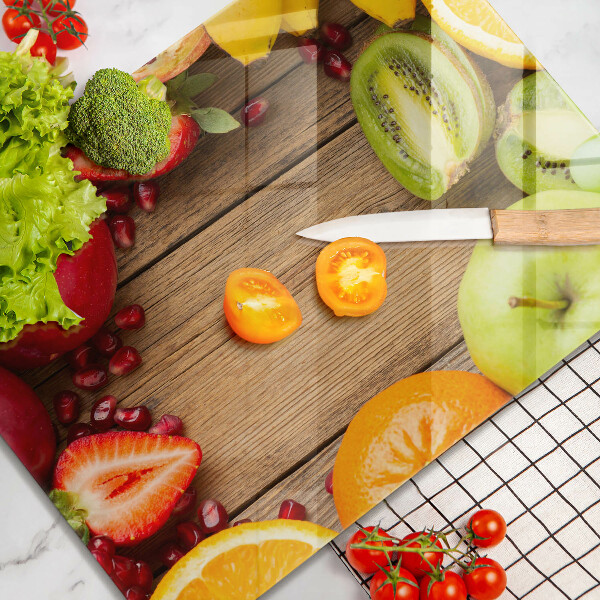 Glass worktop saver Fresh fruit