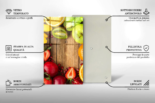 Glass worktop saver Fresh fruit