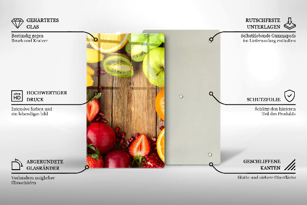 Glass worktop saver Fresh fruit