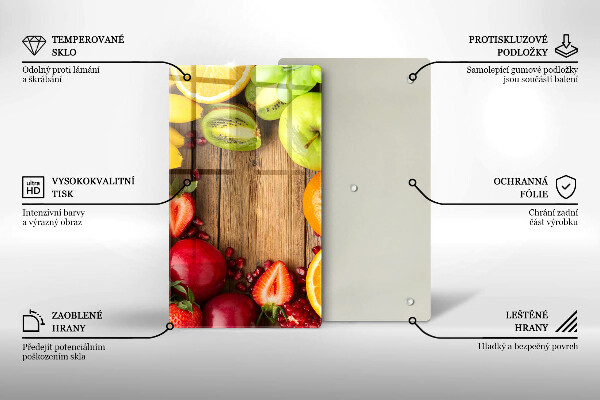 Glass worktop saver Fresh fruit