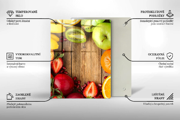 Glass worktop saver Fresh fruit