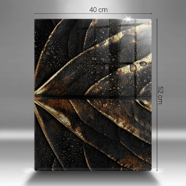 Glass worktop saver Golden leaf