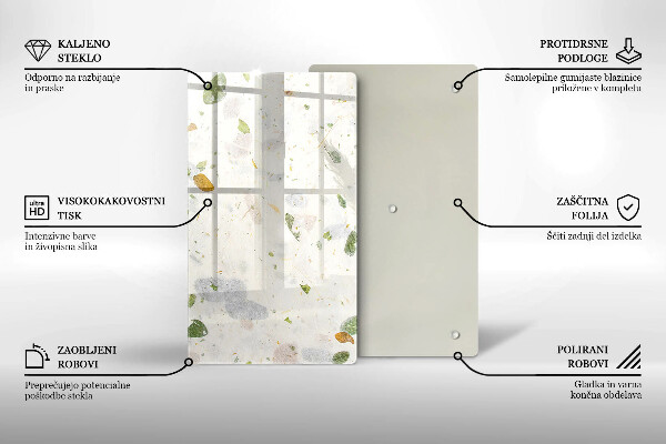 Glass worktop saver Falling leaves