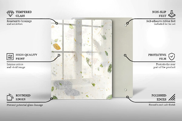 Glass worktop saver Falling leaves