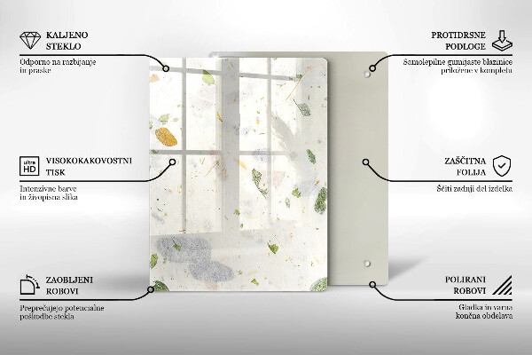 Glass worktop saver Falling leaves