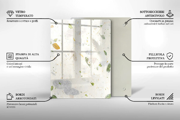 Glass worktop saver Falling leaves