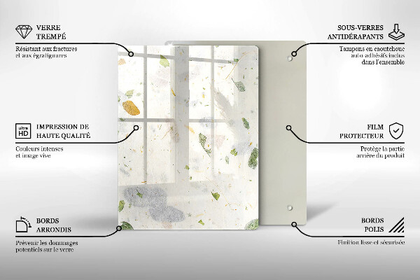 Glass worktop saver Falling leaves