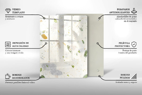 Glass worktop saver Falling leaves