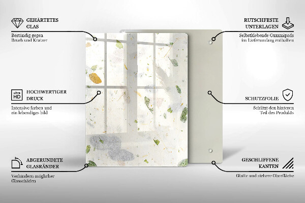 Glass worktop saver Falling leaves