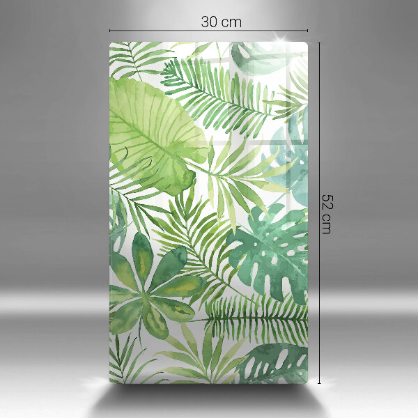 Glass worktop saver Boho watercolors leaves