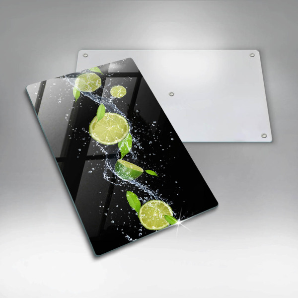 Glass worktop saver Juicy lime in water