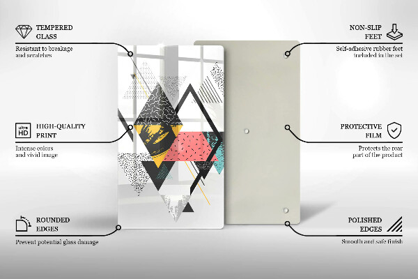 Glass worktop saver Abstraction of the triangle