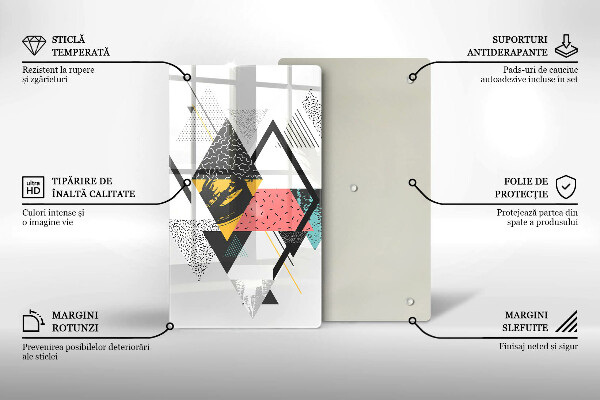 Glass worktop saver Abstraction of the triangle