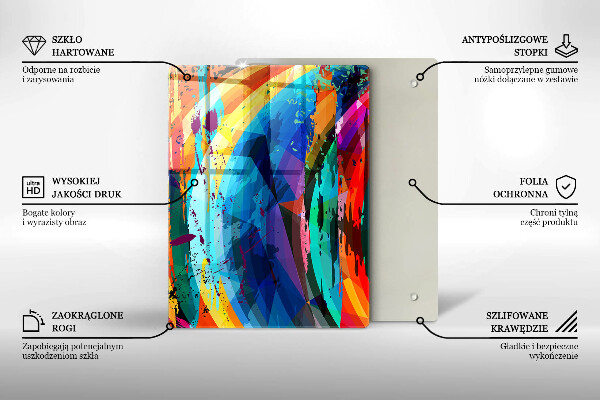 Worktop heat protector Colorful paint stains