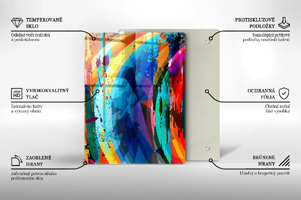 Worktop heat protector Colorful paint stains