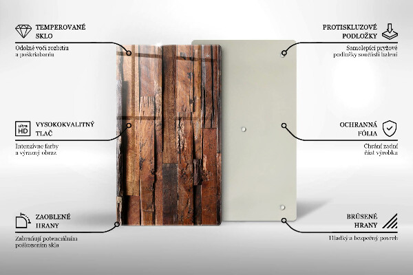 Glass worktop saver Decorative wood boards