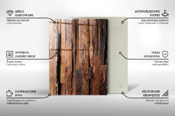 Glass worktop saver Decorative wood boards