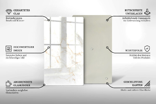 Glass worktop saver Elegant stone marble