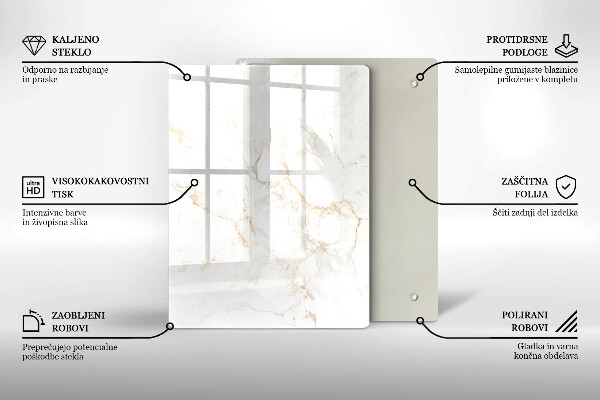 Glass worktop saver Elegant stone marble