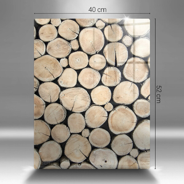 Glass worktop saver Wood trunks of the tree