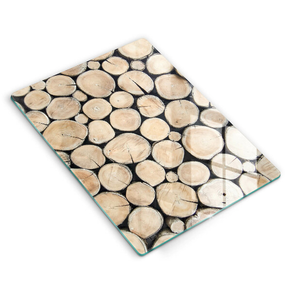 Glass worktop saver Wood trunks of the tree