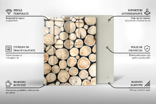 Glass worktop saver Wood trunks of the tree