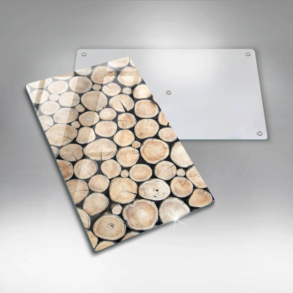 Glass worktop saver Wood trunks of the tree