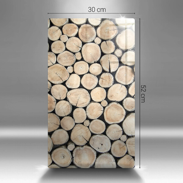 Glass worktop saver Wood trunks of the tree