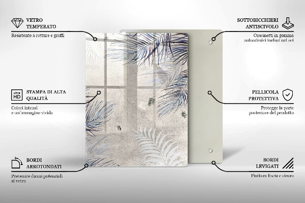 Kitchen countertop cover Subtle leaves