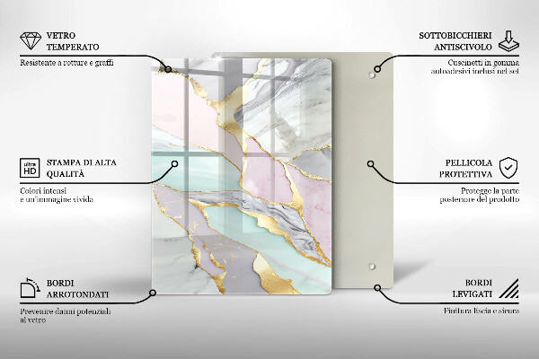 Kitchen countertop cover Pastel marble