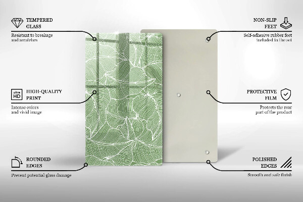 Kitchen countertop cover Linear leaves