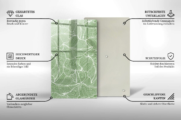 Kitchen countertop cover Linear leaves