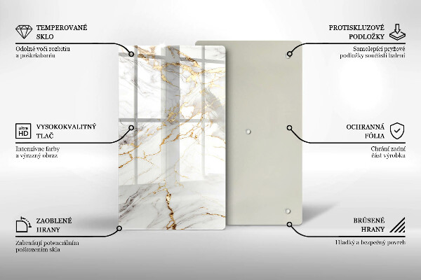 Kitchen countertop cover Light marble with gold