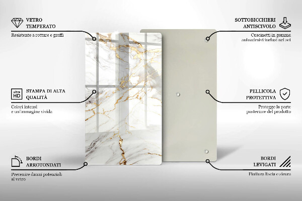 Kitchen countertop cover Light marble with gold