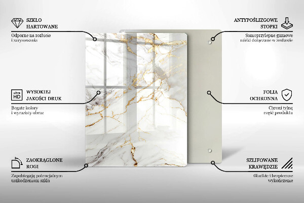 Kitchen countertop cover Light marble with gold