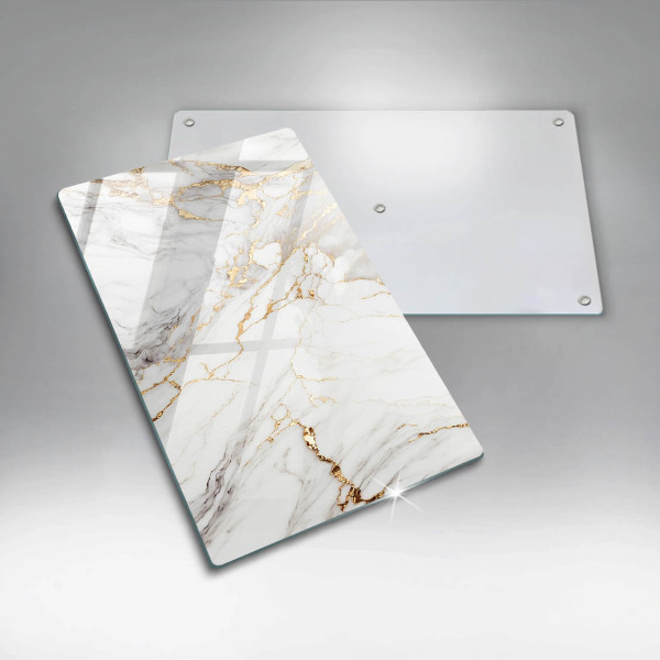 Kitchen countertop cover Light marble with gold