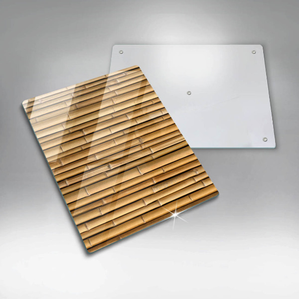Glass worktop saver Nature boho bamboo